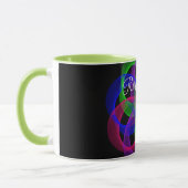 Dubbele Lus Mesh Geometrische Koffiemok Mok (Links)