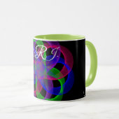 Dubbele Lus Mesh Geometrische Koffiemok Mok (Voorkant rechts)