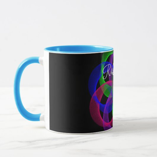 Dubbele Lus Mesh Geometrische Koffiemok Mok (Links)
