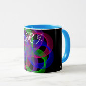 Dubbele Lus Mesh Geometrische Koffiemok Mok (Voorkant rechts)