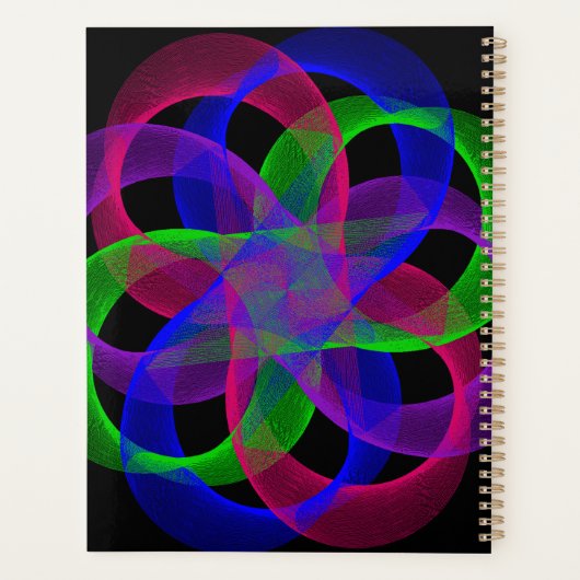 Dubbele Lus Mesh Geometrische Spiraal Planner (Achterkant)