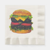 Dubbele luxe hamburger met kaaspapier servetten (Voorkant)