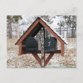 Dubbele maiilbox onder het briefkaart van het dak (Voorkant)