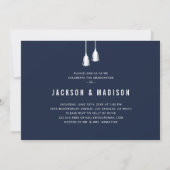 Dubbele marine dubbele afstuderen kwastje-feestje kaart (Achterkant)