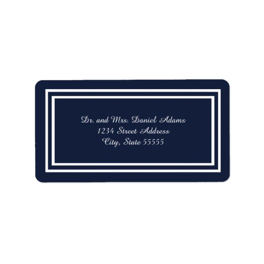 Dubbele marine trim - adreslabel etiket (Voorkant)