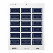 Dubbele marine trim - adreslabel etiket (Full Sheet)