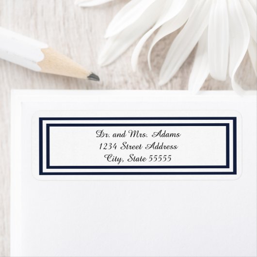 Dubbele marinestriem - label retouradres (Insitu)