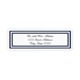 Dubbele marinestriem - label retouradres