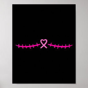 Dubbele mastectomie Borstkanker Overlevende Roze R Poster