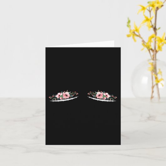 Dubbele Mastectomie Littekens met Bloemen Borstkan Kaart (Gele Bloem)