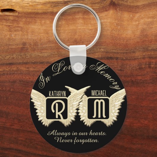 Dubbele Memoria Monogram Sleutelhanger Keepomwille (Voorkant)