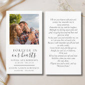 Dubbele Memorial Foto Funeral Prayer Kaart Visitekaartje