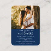 Dubbele Memorial Funeral Foto Blue Prayer Kaart Visitekaartje (Voorkant)