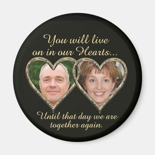 Dubbele Memorial voegt foto's toe Magneet (Voorkant)