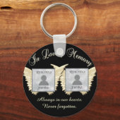 Dubbele Memorial voegt Foto's toe Sleutelhanger (Voorkant)