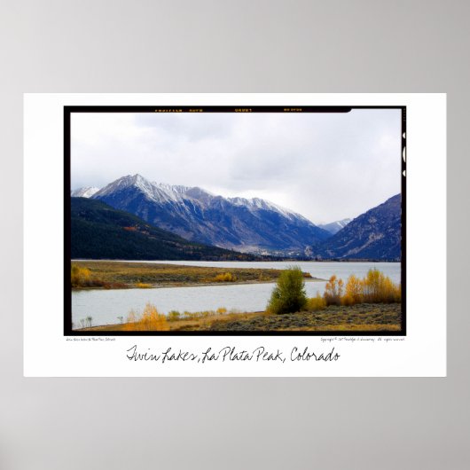 Dubbele meren onder La Plata Peak, Colorado Poster (Voorkant)