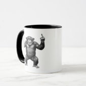 Dubbele Middenvinger Chimpansee Mok (Voorkant links)
