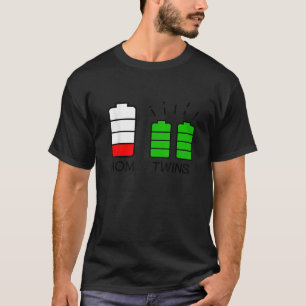 Dubbele moeder met lage batterijduur, met tweeling t-shirt