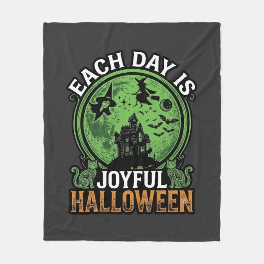 Dubbele Moeite Problemen Heks Pompoen Halloween Sp Fleece Deken (Voorkant)