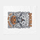 Dubbele Moeite Problemen Heks Pompoen Halloween Sp Fleece Deken (Voorkant (Horizontaal))