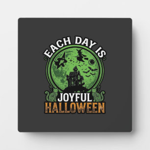 Dubbele Moeite Problemen Heks Pompoen Halloween Sp Fotoplaat