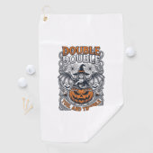 Dubbele Moeite Problemen Heks Pompoen Halloween Sp Golfhanddoek (Insitu)