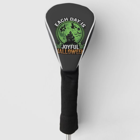 Dubbele Moeite Problemen Heks Pompoen Halloween Sp Golfheadcover (Voorkant)