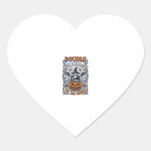 Dubbele Moeite Problemen Heks Pompoen Halloween Sp Hart Sticker