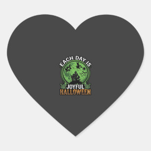 Dubbele Moeite Problemen Heks Pompoen Halloween Sp Hart Sticker