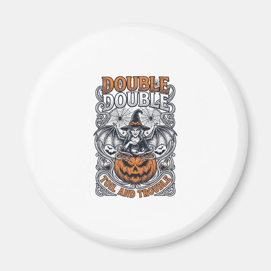 Dubbele Moeite Problemen Heks Pompoen Halloween Sp Magneet (Voorkant)