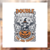 Dubbele Moeite Problemen Heks Pompoen Halloween Sp Raamsticker (Vel 2)