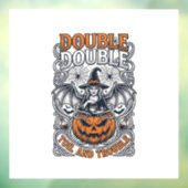 Dubbele Moeite Problemen Heks Pompoen Halloween Sp Raamsticker (Vel 3)