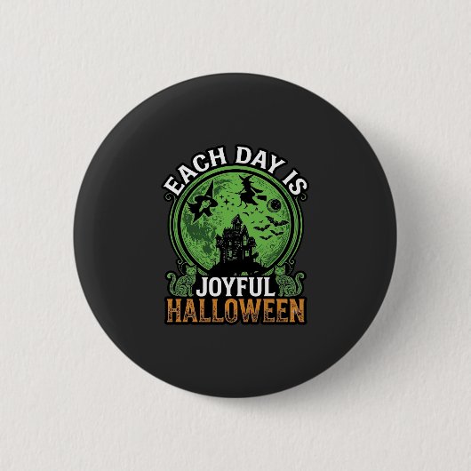 Dubbele Moeite Problemen Heks Pompoen Halloween Sp Ronde Button 5,7 Cm (Voorkant)