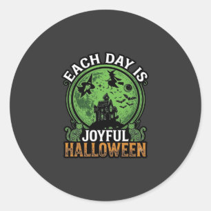 Dubbele Moeite Problemen Heks Pompoen Halloween Sp Ronde Sticker