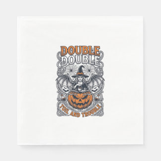 Dubbele Moeite Problemen Heks Pompoen Halloween Sp Servet