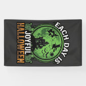 Dubbele Moeite Problemen Heks Pompoen Halloween Sp Spandoek (Horizontaal)