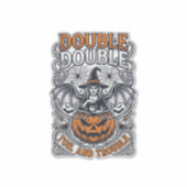 Dubbele Moeite Problemen Heks Pompoen Halloween Sp Sticker (Voorkant)