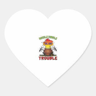 Dubbele Moeite Problemen Ketel Halloween Zwarte Ka Hart Sticker
