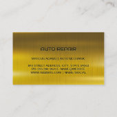 Dubbele moersleutel | Goud Metaal | Autodiensten Visitekaartje (Achterkant)