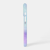 Dubbele monogram naam initiaal waterverf pastel iPhone 16 hoesje (Linkerkant)