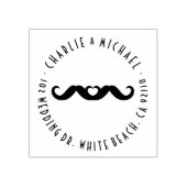 Dubbele Mr Mustache Liefde Gay Bruiloft Rubber Sta Rubberstempel (Afrduk)