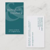 Dubbele naam bedrijf Aqua Tilted Ampersand Visitekaartje (Voorkant / Achterkant)