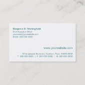 Dubbele naam bedrijf Aqua Tilted Ampersand Visitekaartje (Achterkant)