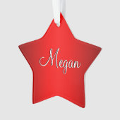 Dubbele naam rode gloed ornament (voorkant)