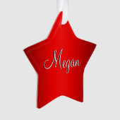 Dubbele naam rode gloed ornament (voorkant)