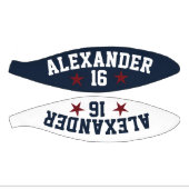 Dubbele naam Rood Wit Blauw Personaliseer Basketba Basketbal (Panelen)