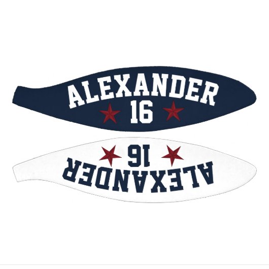 Dubbele naam Rood Wit Blauw Personaliseer Basketba Basketbal (Panelen)