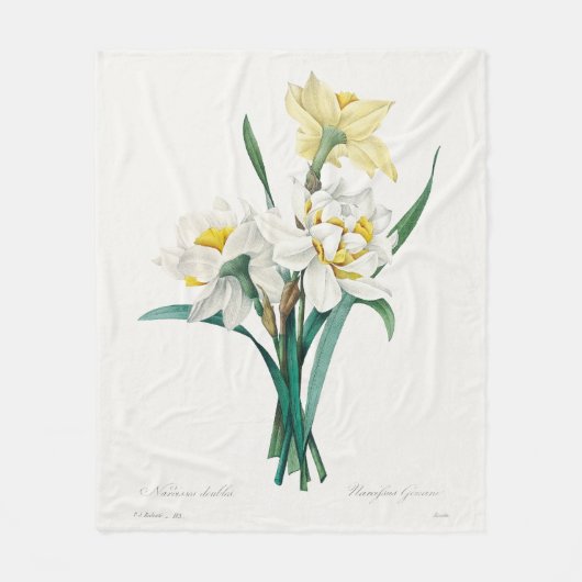 Dubbele narcis, Pierre-Joseph Redouté, 1827 Fleece Deken (Voorkant)