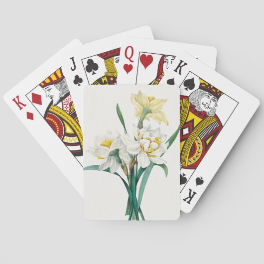 Dubbele narcis, Pierre-Joseph Redouté, 1827 Pokerkaarten (Achterkant)