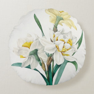 Dubbele narcis, Pierre-Joseph Redouté, 1827 Rond Kussen